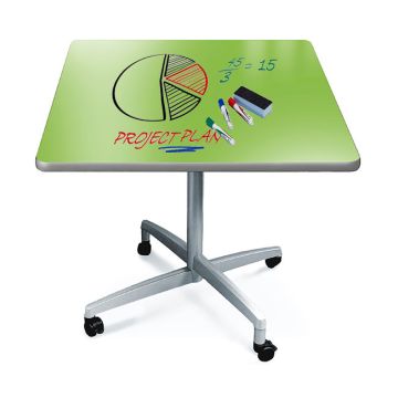 Square Dry Erase Nest and Fold Café Tables