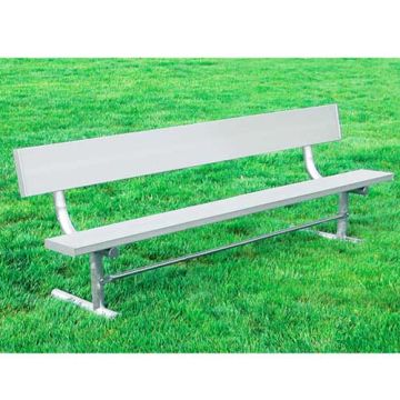 Aluminum & Steel Outdoor Bench w/ Back