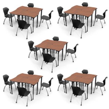 Classroom Set- 20 Dog Bone Desks & Apex Chairs