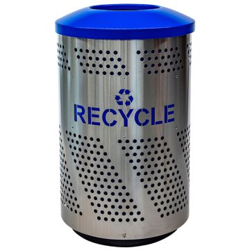 Arena 51-Gallon Recycling Receptacle w/ Stainless Steel Finish