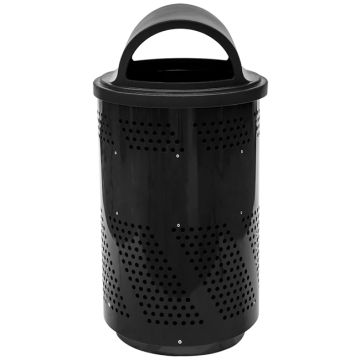 Arena 51-Gallon Outdoor Receptacle w/ Black Gloss Finish