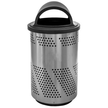 Arena 51-Gallon Outdoor Receptacle w/ Stainless Steel Finish