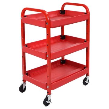 Adjustable 3-Shelf Utility Cart