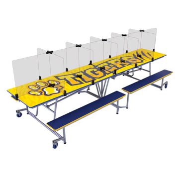 Attached Acrylic Polycarbonate Table Shields