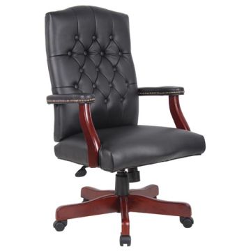 900 Series Button Tufted Executive Chair w/ Vinyl
