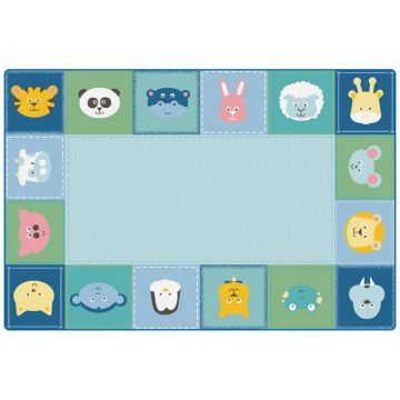 Baby Animals Border KIDSoft Rugs