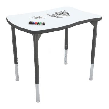 Hierarchy Beluga Dry Erase Student Desk (35" W x 24" D)