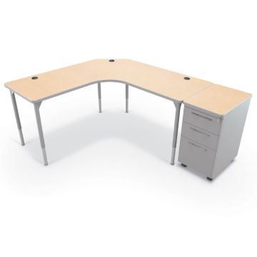 Hierarchy Sit to Stand Corner L-Shaped Desk