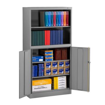 Welded Storage & Bookcase Combination Cabinet
