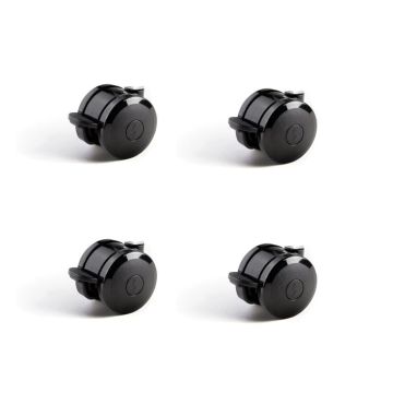 3'' Dual Wheel Black Casters- Set of 4