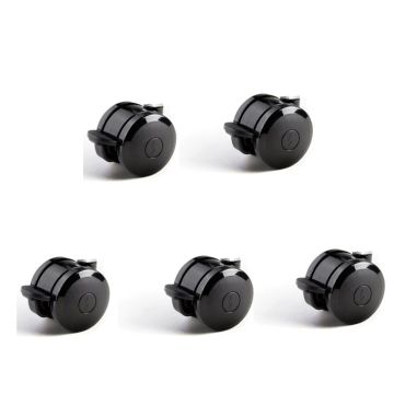 3'' Dual Wheel Black Casters- Set of 5
