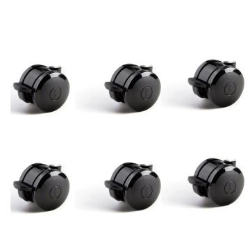 3'' Dual Wheel Black Casters- Set of 6