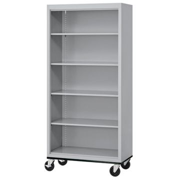 Mobile Bookcase w/5 Shelves (78'' H)