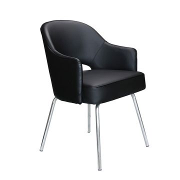 B4800 Series Black Vinyl Guest Chair