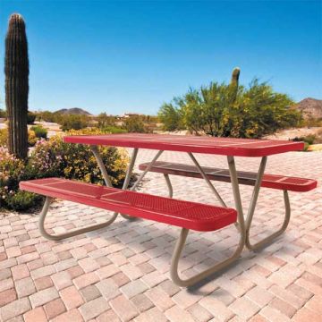 Bolt-Thru Rectangular Outdoor Picnic Tables