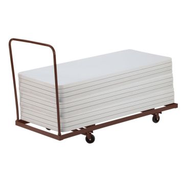 Set of 12 Folding Rectangle Tables (30'' x 72'') with Dolly
