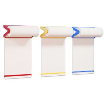 Wall-Mounted Paper Roll Dispenser w/ Cutter 24" W - Set of 3