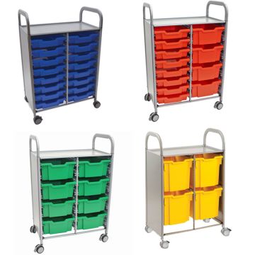 Callero Silver Double Cart w/ Trays
