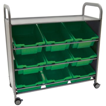 Callero Silver Tilted Tray Cart