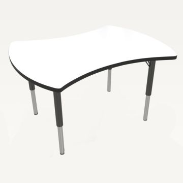 Nesting Table with Dry Erase Top Hourglass w/ Black Edge Banding