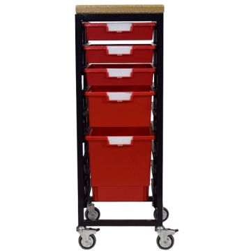 StorWerks Single Tower Mobile Workbench w/ShopTop & 5 StorSystem Trays