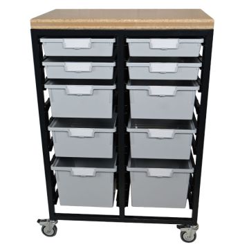 StorWerks Double Wide Mobile Workbench w/ShopTop & 10 StorSystem Trays
