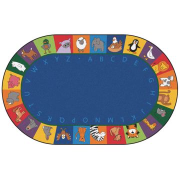 All The Animals Seating Rug (7-1/2' x 12' Oval)