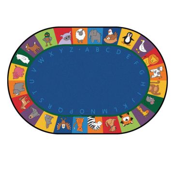 All The Animals Seating Rug (6' x 9' Oval)