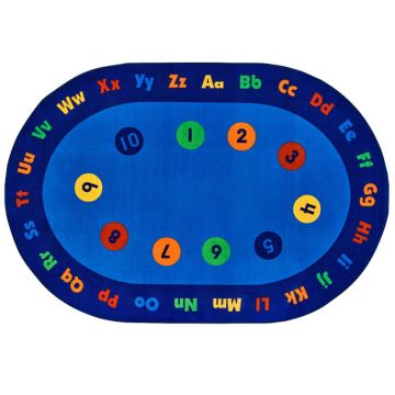 Circletime Early Learning Rug (7-1/2' x 12' Oval)