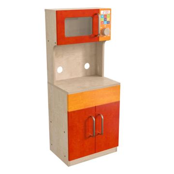 Children's Kitchen Cabinet with Microwave
