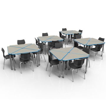 Classroom Set - 20 Wing Desks & Flavors Chairs