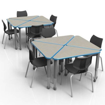 Classroom Set - 8 Wing Desks & Flavors Chairs