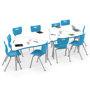 Dry Erase Triangle Creator Table & Hierarchy Chair Packages