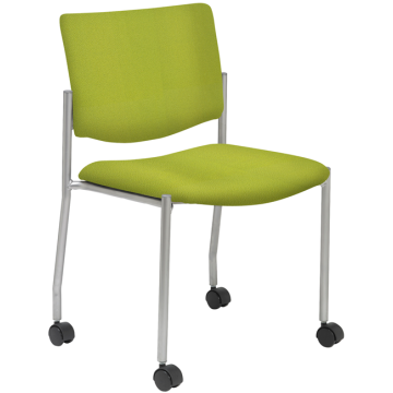 Chair w/ Casters - Upholstered Padded Chair w/ Casters