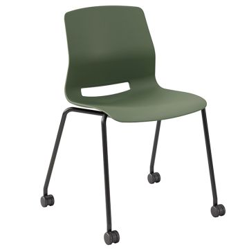 Lola Series Plastic Stack Chair w/ Casters
