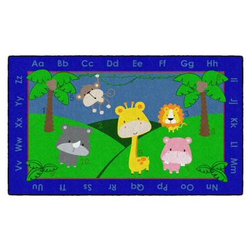 Cutie Jungle Alphabet Rug