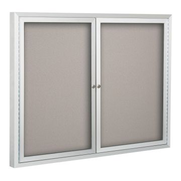 Deluxe Indoor Enclosed Bulletin Board w/ Glass Doors