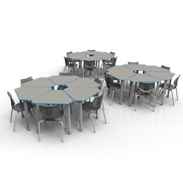 Classroom Set - 18 Diamond Desks & Flavors Chairs