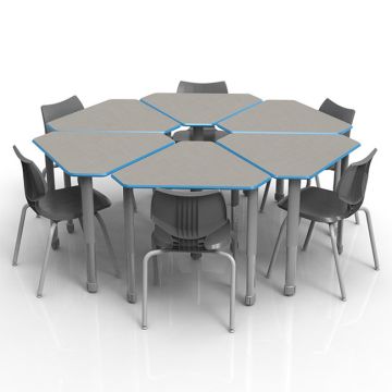 Classroom Set - 6 Diamond Desks & Flavors Chairs