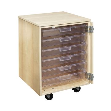 Compact Mobile Tote Storage Cabinet