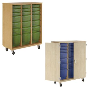 XL Mobile Multi-Tote Storage Cabinet