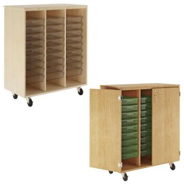 XL Mobile Single Tote Storage Cabinets