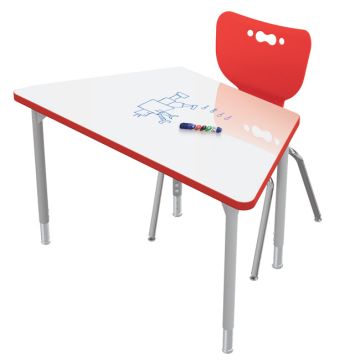 Hierarchy Dry Erase Activity Table Trapezoid (48'' W x 24'' D)