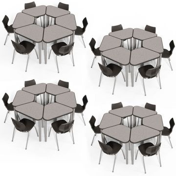 Classroom Set- 24 Elemental Huddle Desks & Flavors Chairs