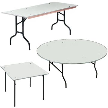 Padded Vinyl Top Steel Edge Plywood Folding Tables by Midwest