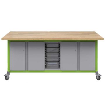 Explorer Double Storage Module with 5-Bin Center Storage Maker Tables