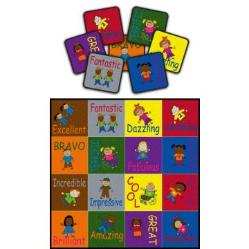 Cheerful Friends Seating Squares