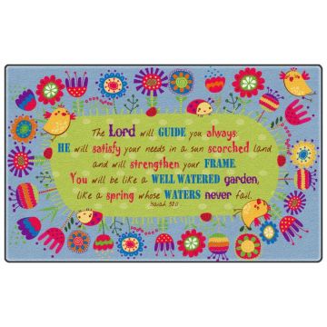 God's Garden Isaiah 58:11 Carpet
