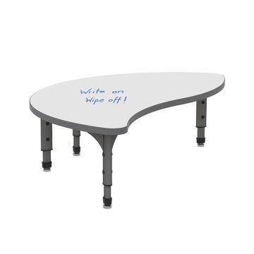 Dry Erase Floor Activity Table (30'' x 54'' Half Round Wave)