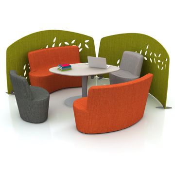 Flowform Learn Lounge Package, 7 Piece Group Work Pod